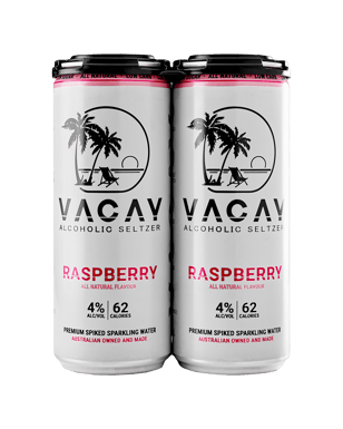 Vacay Seltzer Raspberry 330ml  4 Pack
