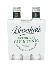 Brookie's Dry Gin & Tonic With Native Finger Lime Bottles 27  4 Pack