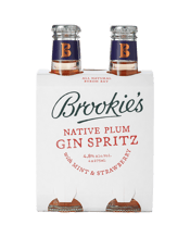 Brookie's Native Plum Gin Spritz With Strawberry & Mint Bott  4 Pack