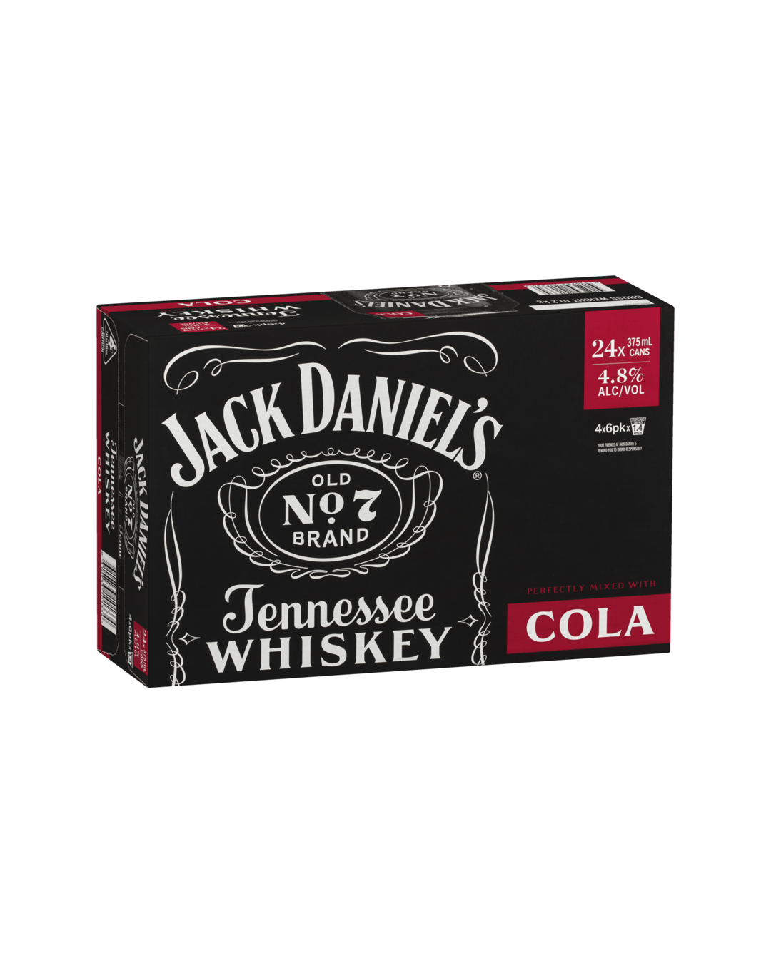 Jack Daniel's Tennessee Whiskey & Cola Cans 375mL