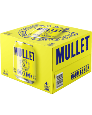 Mullet Wines Hard Lemon Cans 250ml  4 Pack