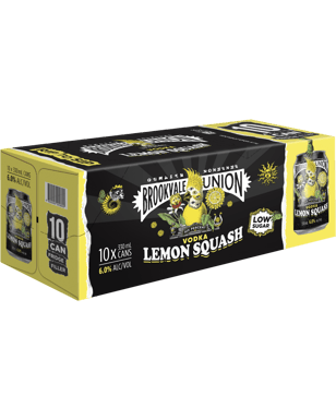 Brookvale Union Vodka Lemon Squash Can 10x330ml  3 Case