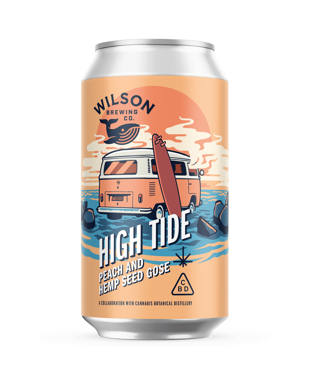 High Tide Willson brewing co Peach & Hemp Seed Gose 375mL