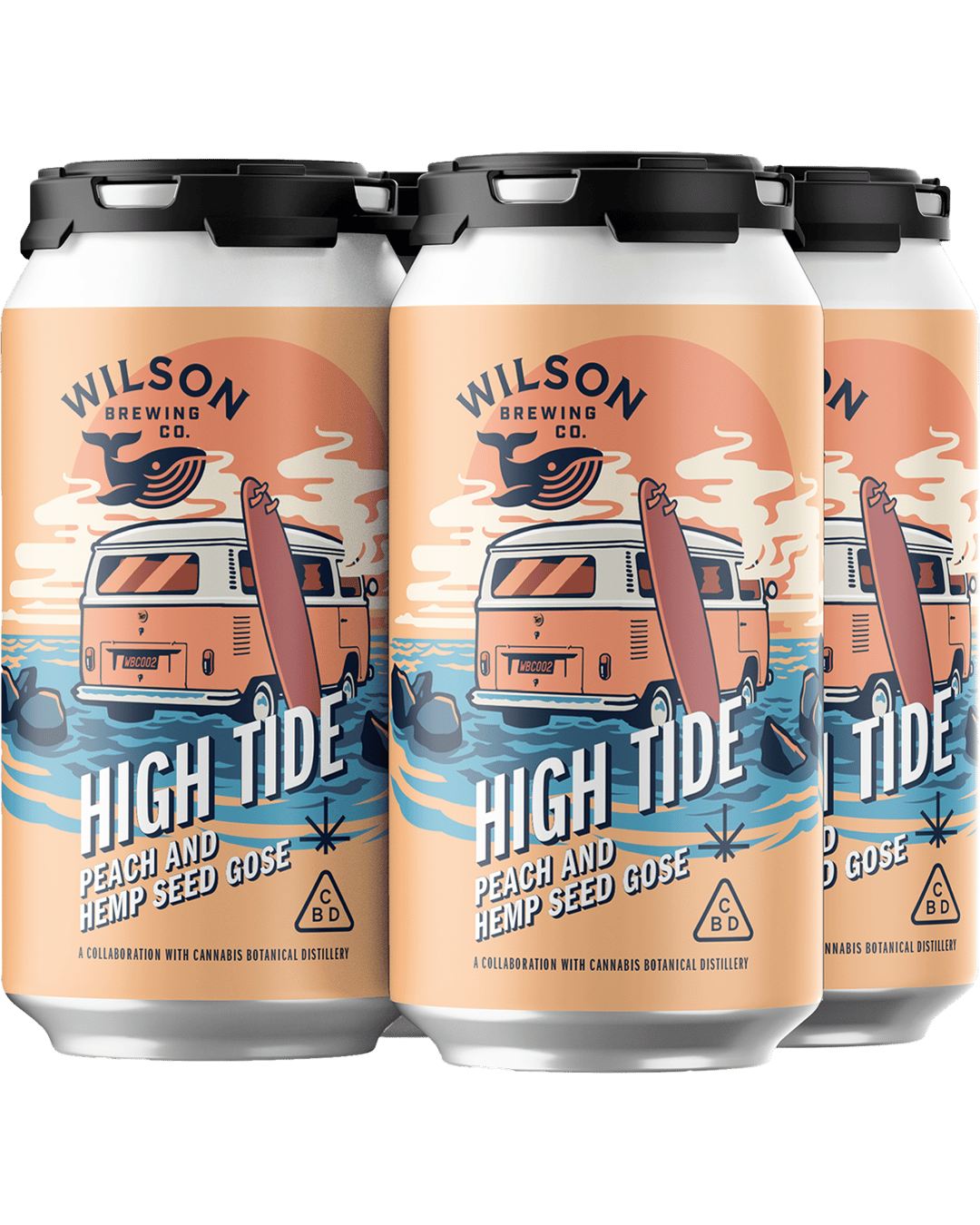 High Tide Willson brewing co Peach & Hemp Seed Gose 375mL