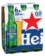 Heineken Zero Bottle 330ml  6 Pack