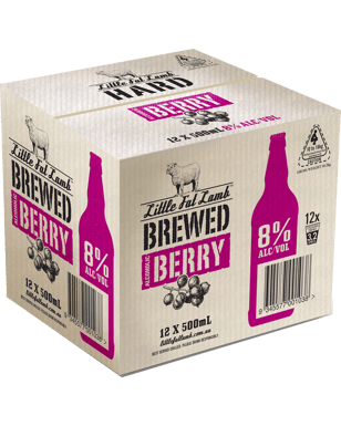 Little Fat Lamb Brewed Berry 500ml  12 Pack