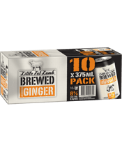 Little Fat Lamb Brewed Ginger Cans 375ml  10 Pack