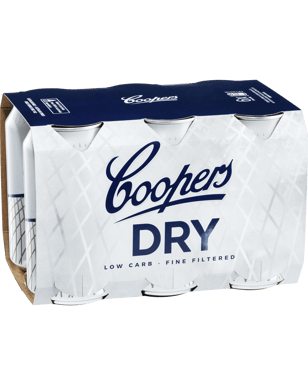 Coopers Dry 4.2% Lager Cans 375ml  6 Pack