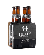 Heads Of Noosa Black Japanese Lager Bottles 330ml  4 Pack