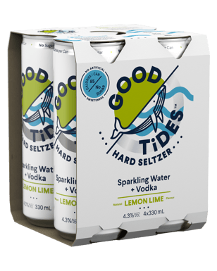 Good Tides Hard Seltzer Lemon Lime 4.3% 330ml  4 Pack