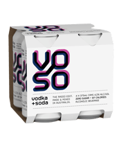 Voso Vodka Soda 375ml  4 Pack