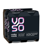 Voso Vodka Soda 6% 6x4x375ml  4 Pack