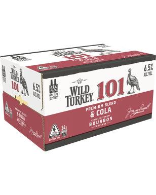Wild Turkey 101 Bourbon & Cola 330ml Bottles  24 Case