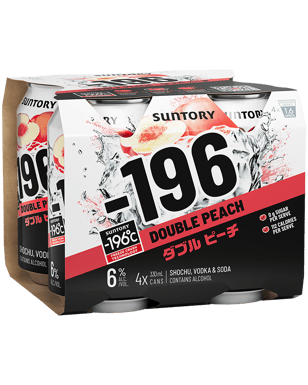 Suntory -196 Double Peach Cans 330ml  4 Pack