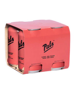 Pals Vodka Peach Yuzu & Soda Cans 330ml  4 Pack