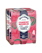 Billson's Double Vodka & Strawberry Watermelon Cans 250ml  4 Pack