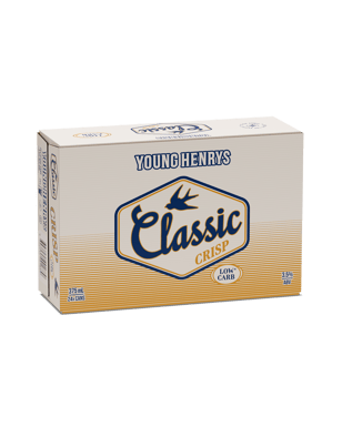 Young Henrys Classic Crisp Mid Can 375ml  24 Case