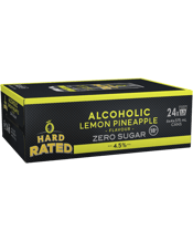 Hard Rated Zero Sugar Lemon Pineapple Cans 375ml  24 Case