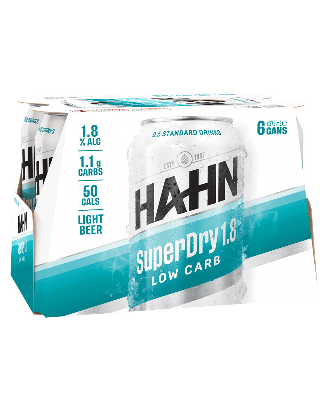 Hahn SuperDry 1.8% Cans 6x375mL