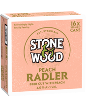 Stone & Wood Peach Radler Cans 330ml  16 Case