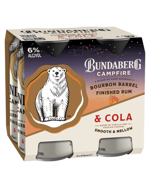 Campfire Bourbon Barrel Finished Rum & Cola 6% Can 