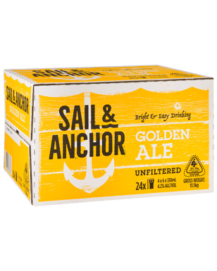 Sail & Anchor Golden Ale Bottles 330ml  24 Case