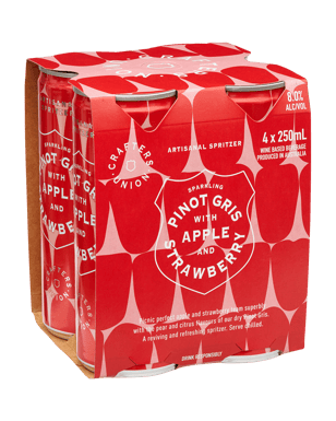 Crafters Union Artisanal Spritzers Sparkling Pinot Gris With Appl  4 Pack