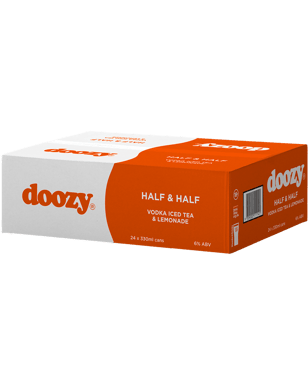 Doozy Half And Half Iced Tea And Lemonade Cans 330ml  24 Case