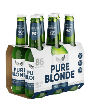 Pure Blonde Ultra Low Carb Bottles 330ml  6 Pack
