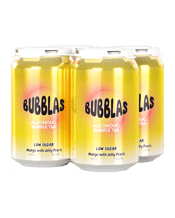 Bubblas Low Sugar Mango Alcoholic Bubble Tea With Flavoure  4 Pack