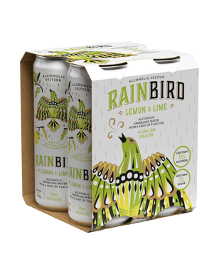 Rainbird Lemon & Lime Seltzer 6% Cans 330ml  4 Pack