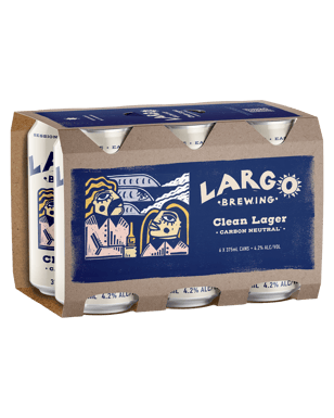 Largo Clean Lager Cans 375ml  6 Pack