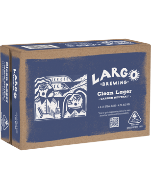 Largo Clean Lager Cans 375ml  24 Case