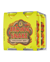 Brown Snake Ginger Beer Cans 375ml  4 Pack