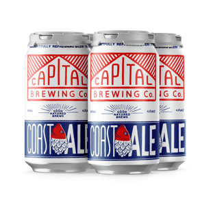 Capital Brewing Co. Coast Ale Cans 375ml  4 Pack