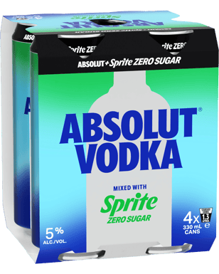 Vodka Mixed With Sprite Zero Sugar Can 330mL 