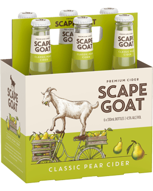 Scape Goat Premium Pear Cider Bottles 330ml  6 Pack
