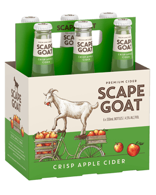 Scape Goat Premium Crisp Apple Cider Bottles 330ml  6 Pack