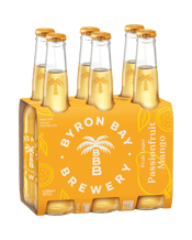 Byron Bay Brewery Fruit Lager Passionfruit Mango Bottles 355ml  6 Pack