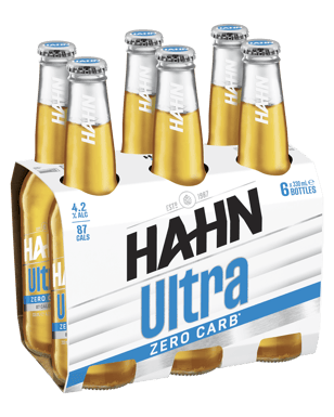 Hahn Ultra Zero Carb Bottles 330ml  6 Pack