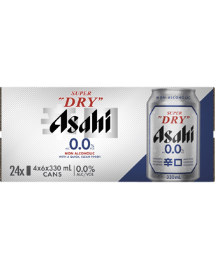 Asahi Super Dry 0.0% Cans 330ml  24 Case