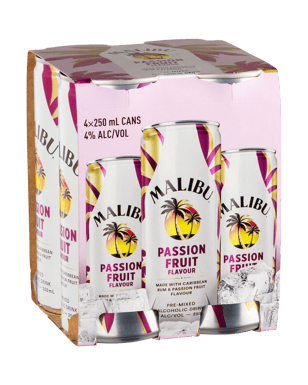 Malibu Passionfruit Can 250ml  4 Pack