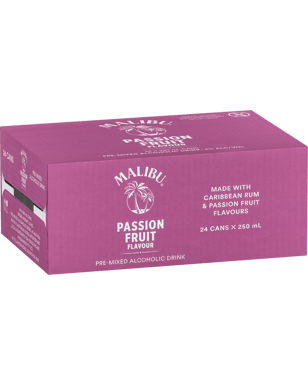 Malibu Passionfruit Can 250ml  24 Case