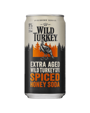 Wild Turkey Extra Age Honey & Soda Can 250ml  4 Pack