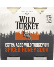 Wild Turkey Extra Age Honey & Soda Can 250ml  4 Pack