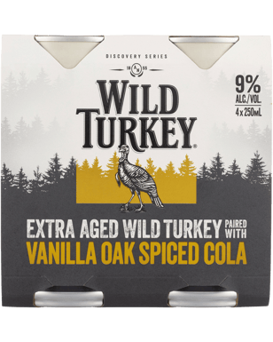 Wild Turkey Extra Age Spice Cola Can 250ml  4 Pack
