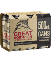 Great Northern Brewing Co. Super Crisp Lager Cans 500ml  6 Pack