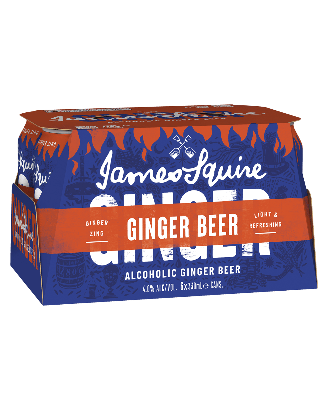 Buy James Squire Lower Sugar Ginger Beer Cans 330ml online with (same