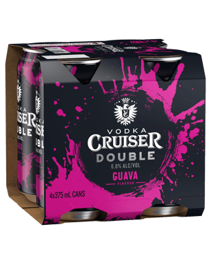 Vodka Cruiser Double Guava 6.8% Cans 375ml  4 Pack