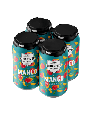 King River Brewing Mango Berliner Weisse Cans 375ml  4 Pack